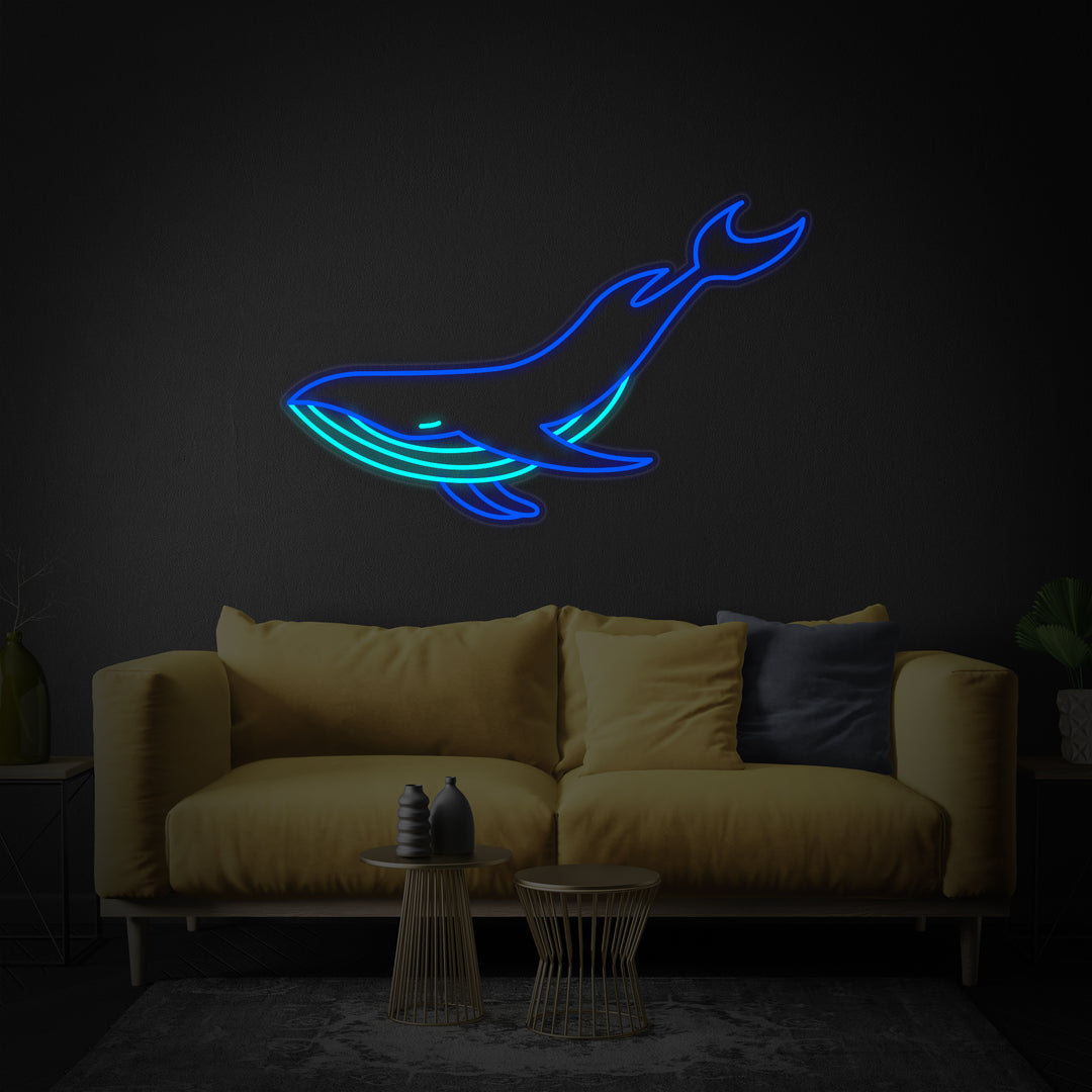 "Balena Blu" Insegna al neon