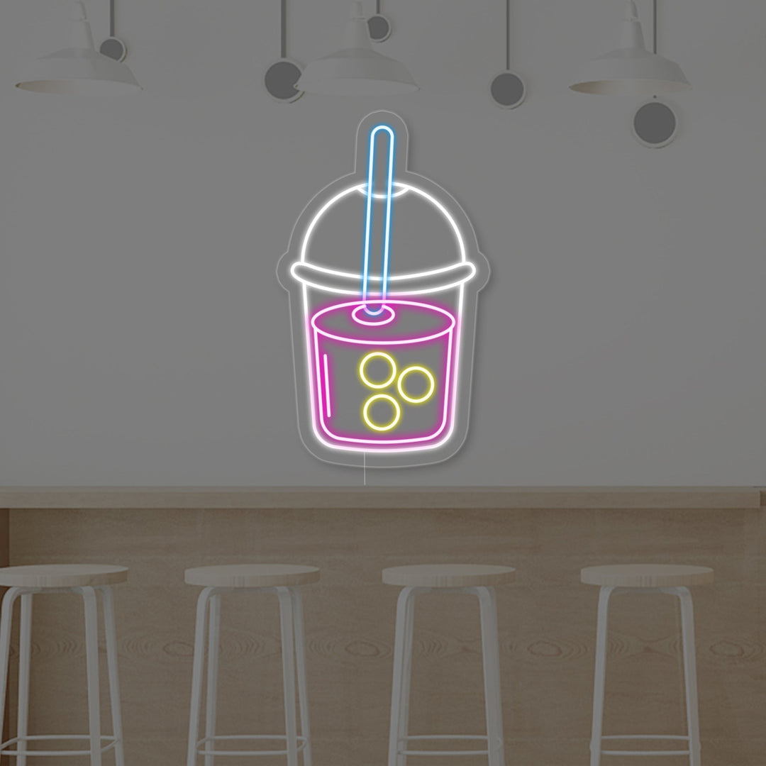 "Tazza Di Tè Boba" Insegna al neon
