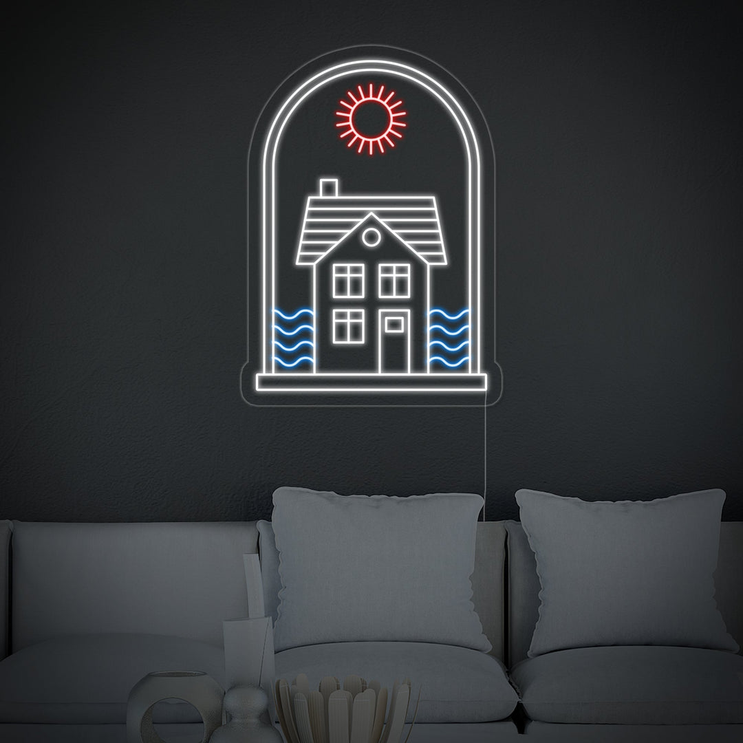 "Casa Boema Acqua Del Sole" Insegna al neon