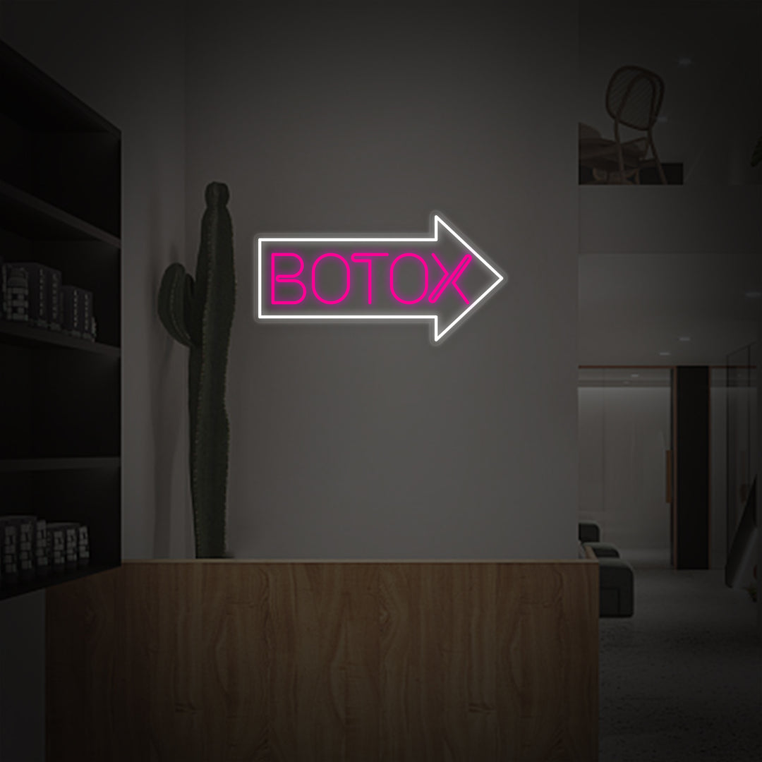 "Negozio Di Cosmetici Botox E Centro Per La Cura Della Pelle" Insegna al neon