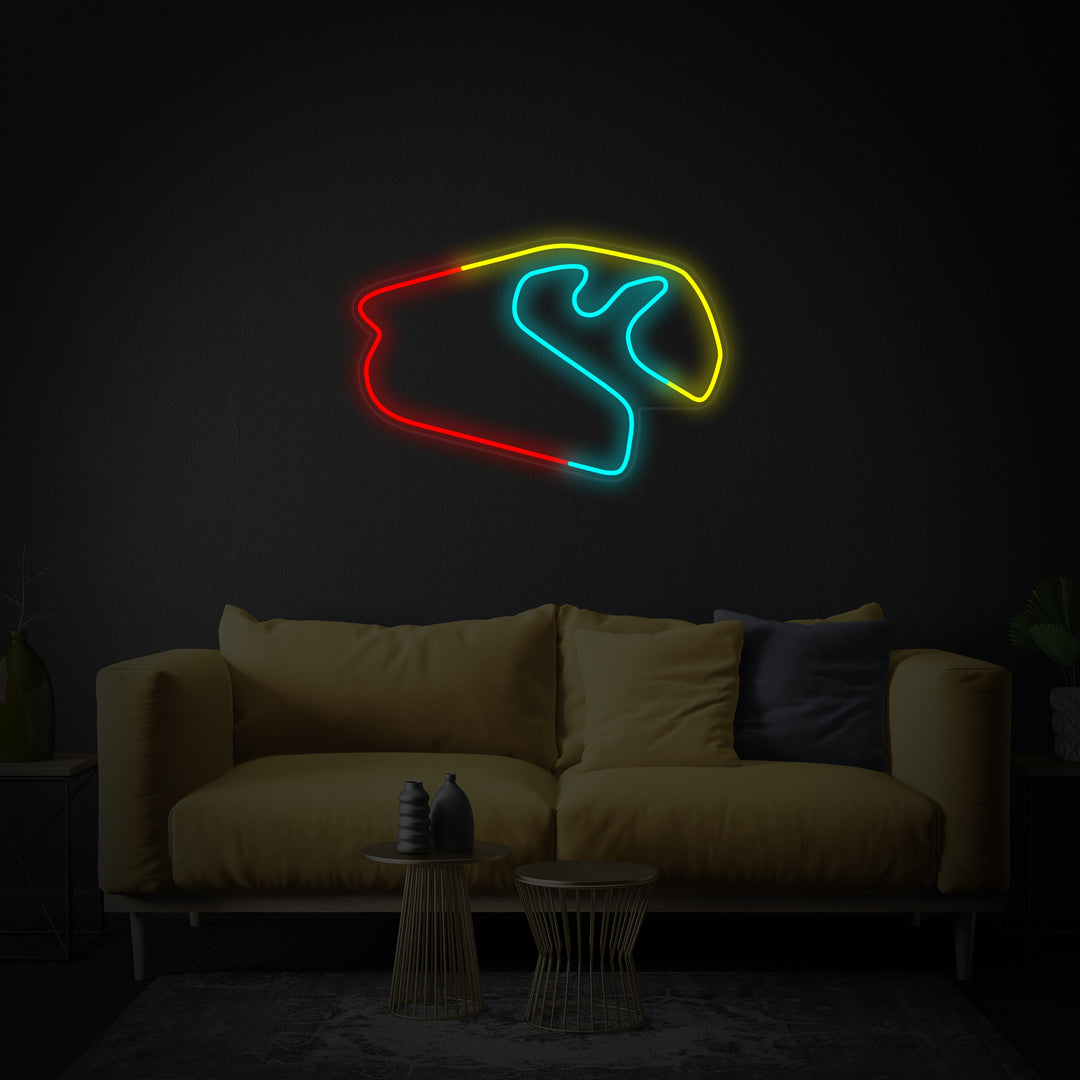 "Gara Di Formula 1 Brasiliana" Insegna al neon, F1 neon tracks