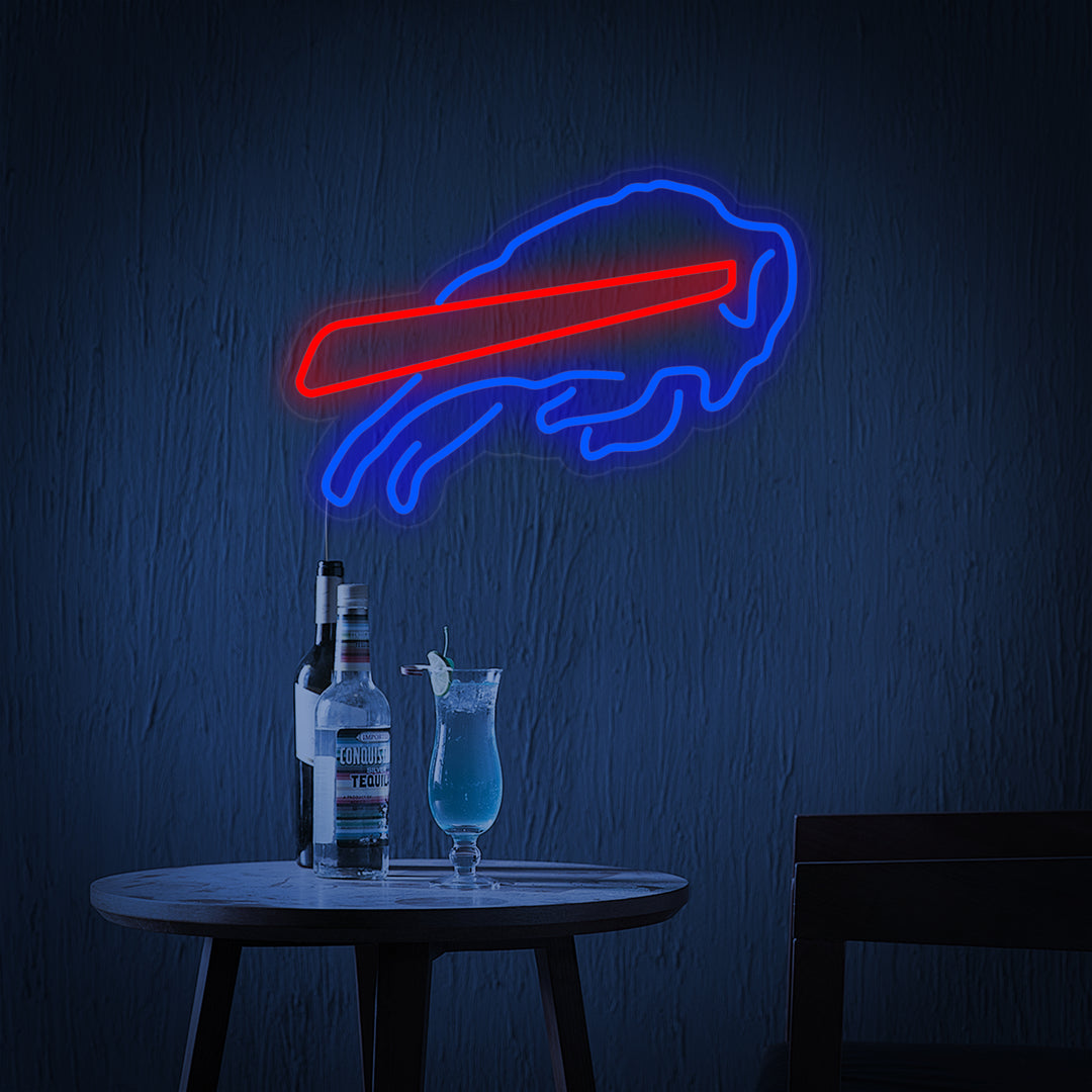 "Bar Buffalo Bills" Insegna al neon