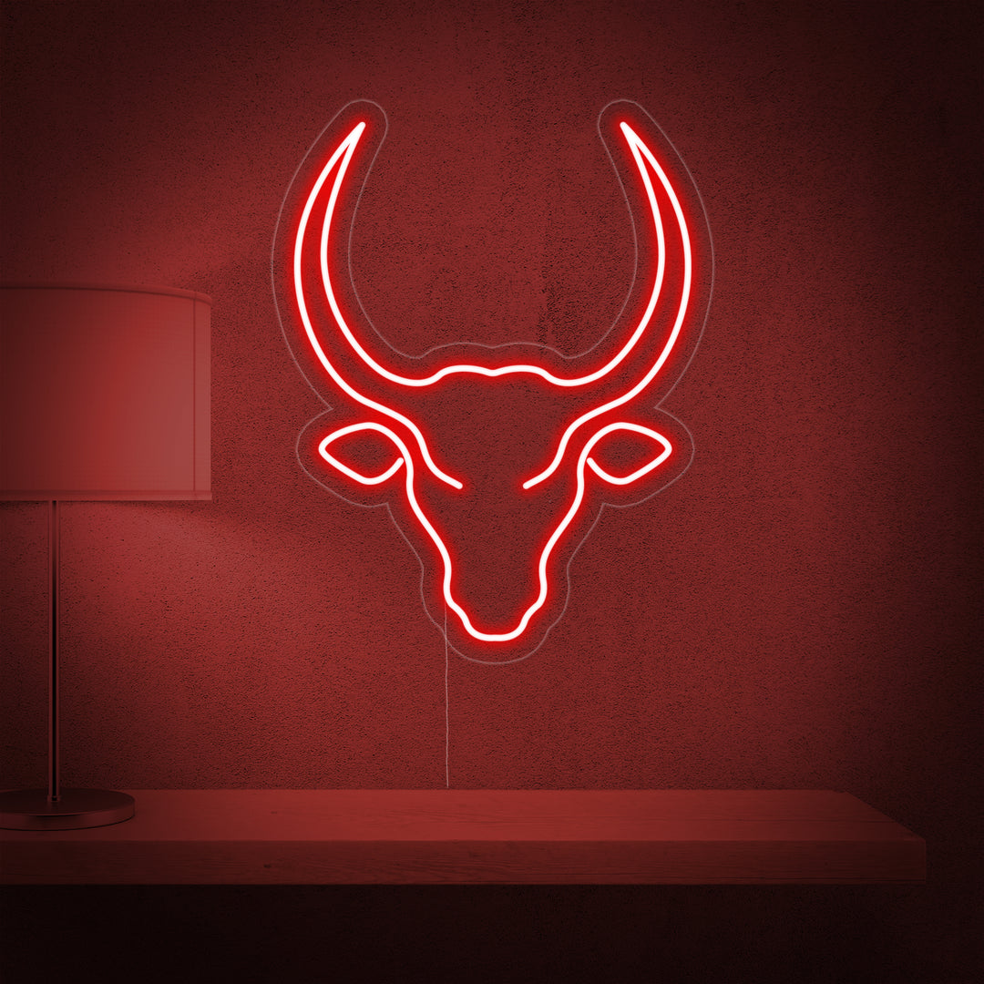 "Toro Teschio Mucca" Insegna al neon