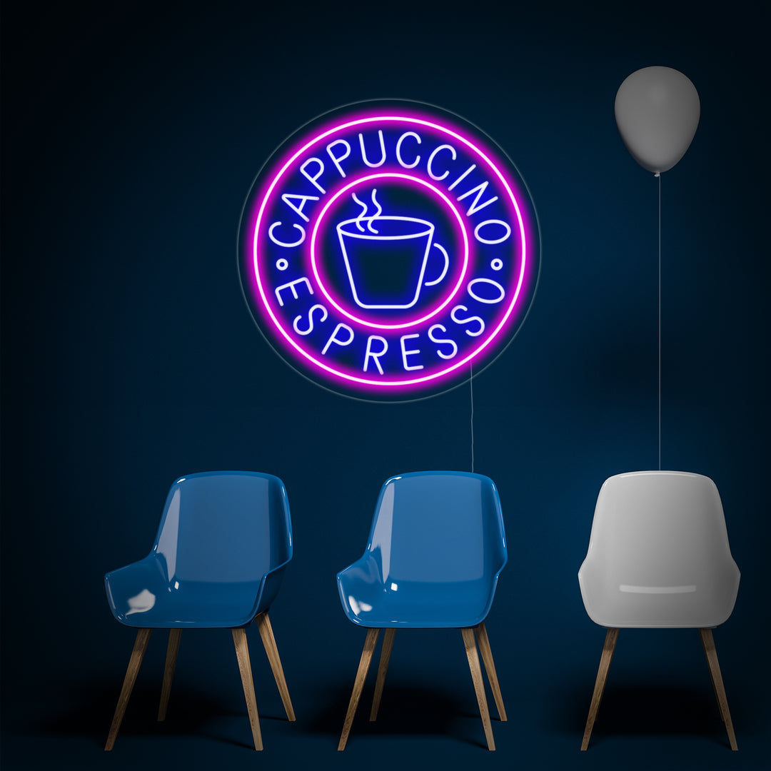 "Cappuccino Espresso" Insegna al neon