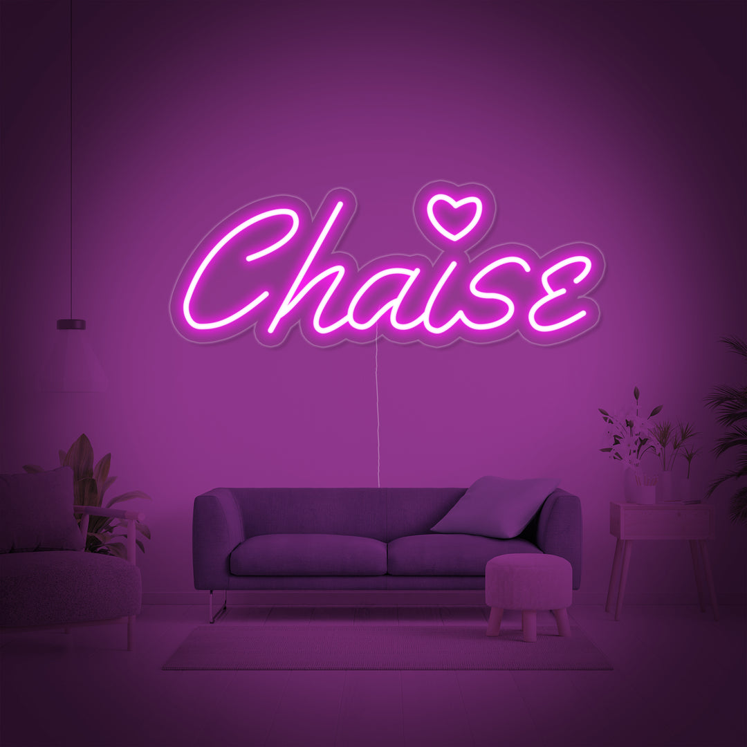 "Chaise" Insegna al neon