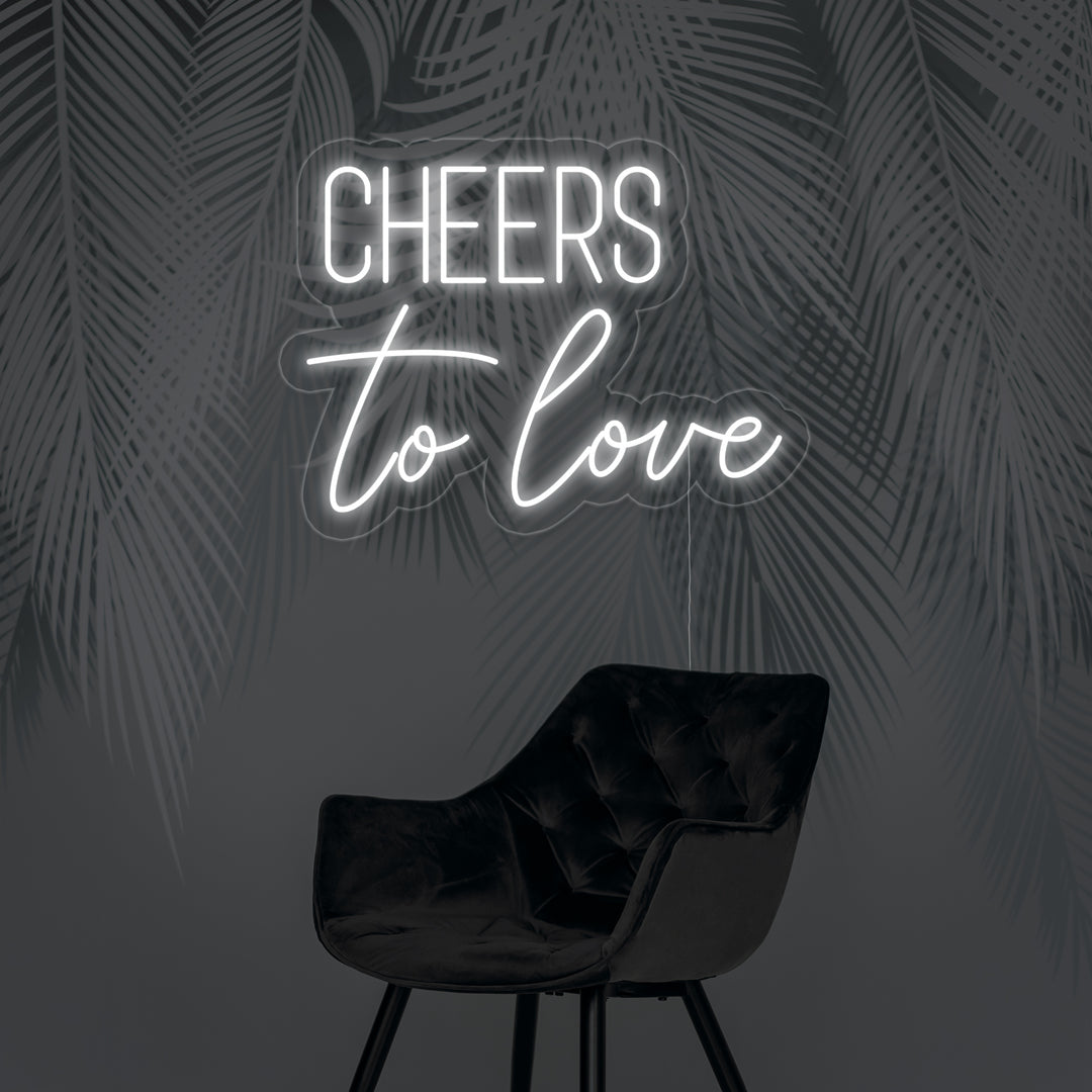 "Cheers To Love" Insegna al neon