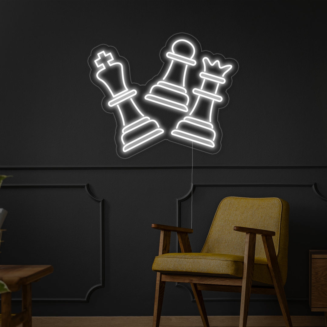 "Scacchi" Insegna al neon