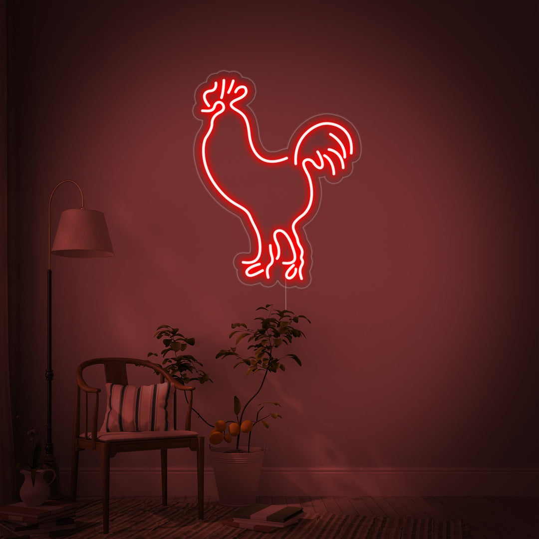 "Gallo, Pollo, Pollame" Insegna al neon