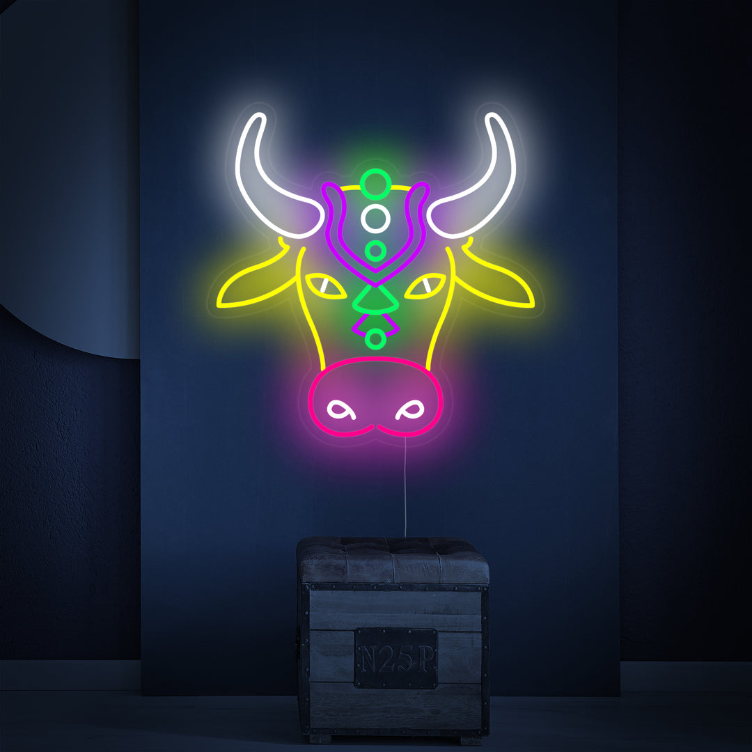 "Toro Colorato" Insegna al neon