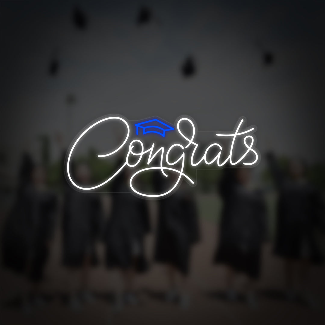 "Congrats Congratulazioni Per La Laurea" Insegna al neon