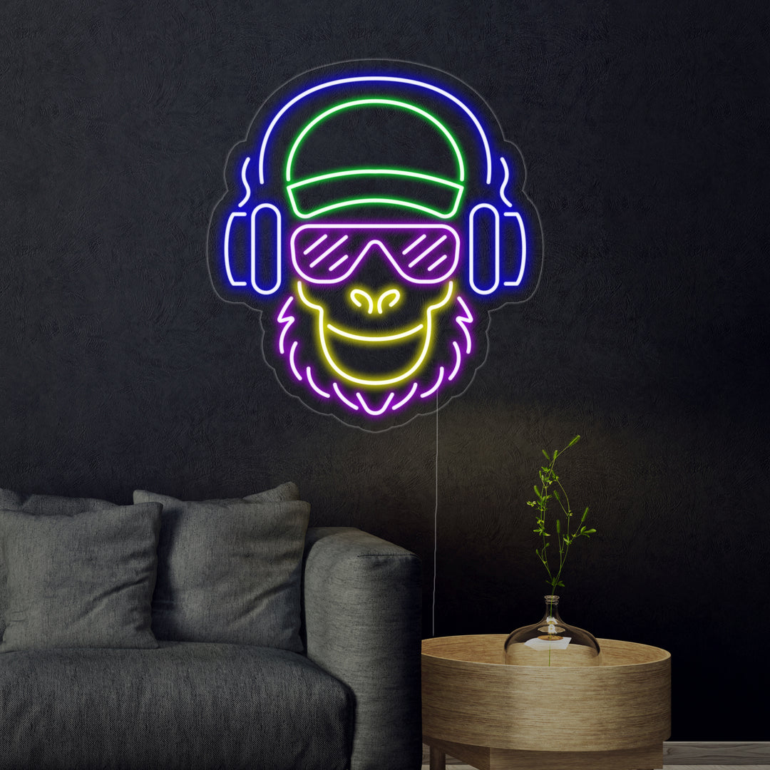 "Scimmia Cool" Insegna al neon