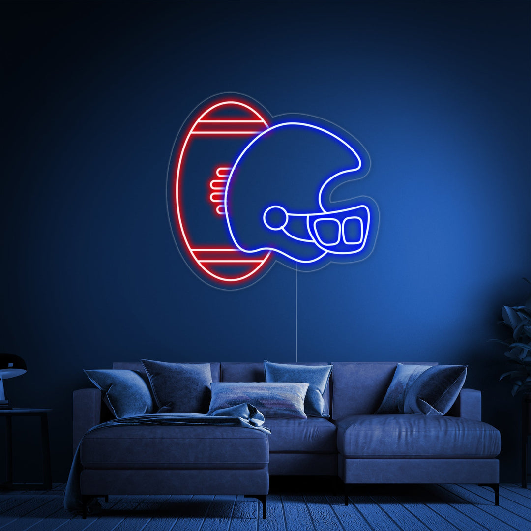 "Casco Da Calcio Da Cowboy" Insegna al neon
