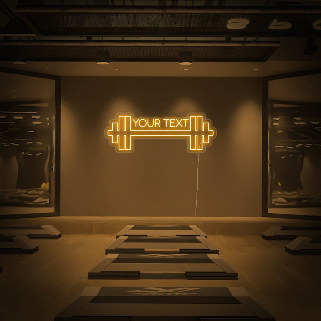 "Your Text, Fitness Personalizzato, Palestra Personalizzata" Insegna al neon