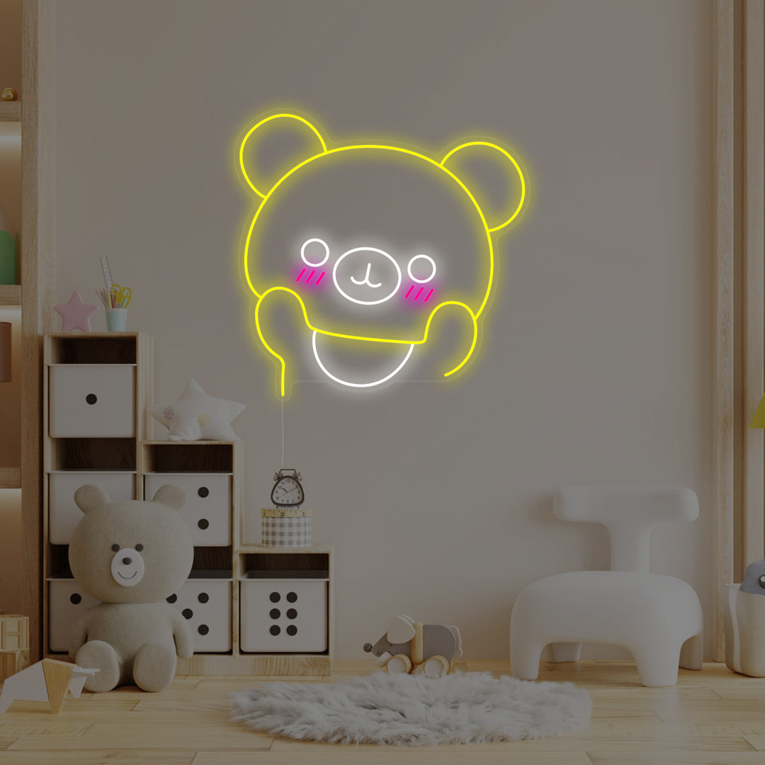 "Orso Carino, Decorazione Camera Dei Bambini" Insegna al neon