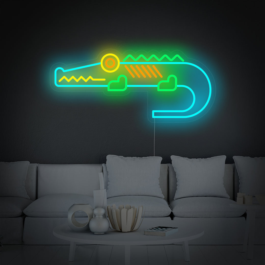 "Coccodrillo Carino" Insegna al neon