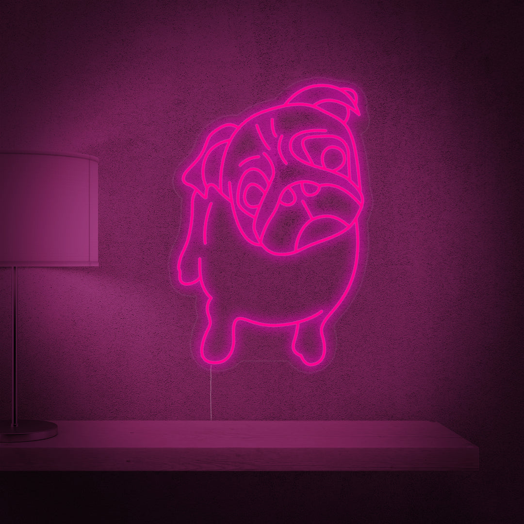 "Cane Carlino" Insegna al neon