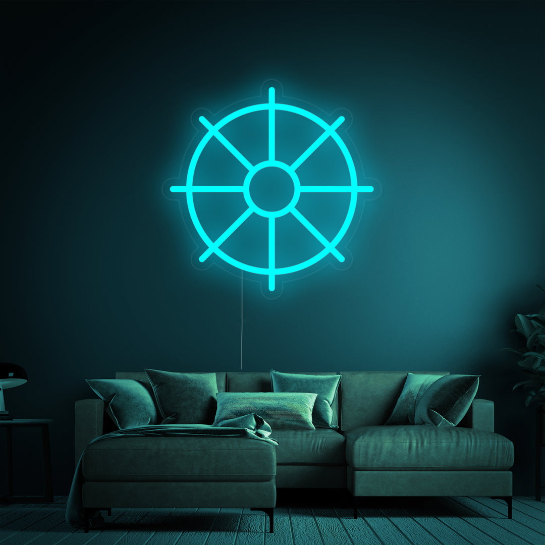 "Ruota Del Dharma" Insegna al neon