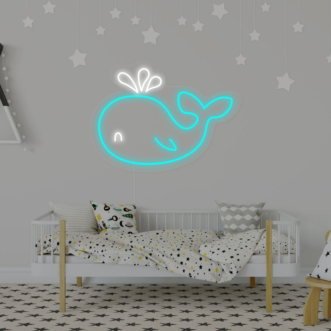 "Delfino, Decorazione Per La Camera Dei Bambini" Insegna al neon