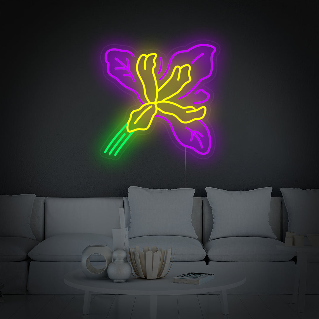 "Pianta Di Iris Di Douglas" Insegna al neon