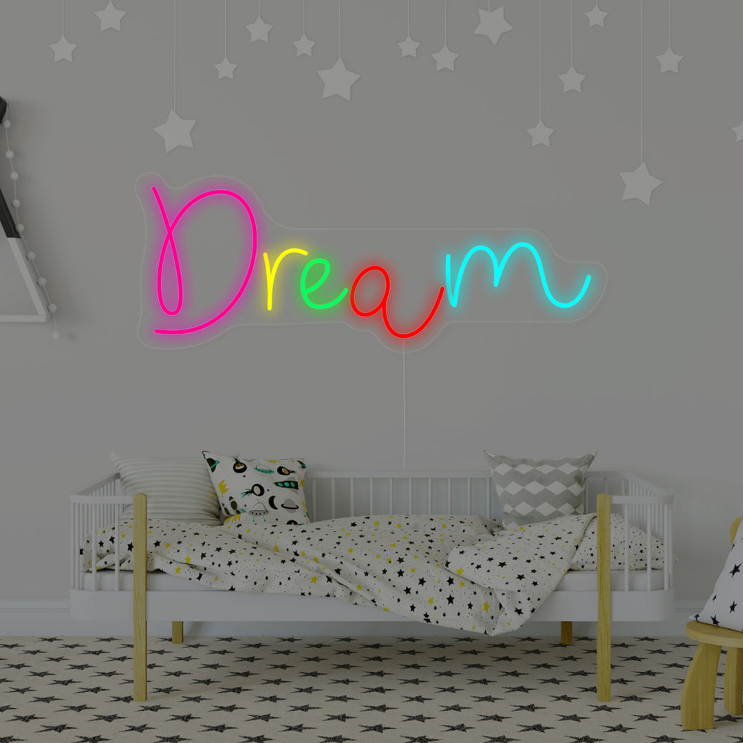 "Dream, Decorazione Per La Camera Dei Bambini" Insegna al neon