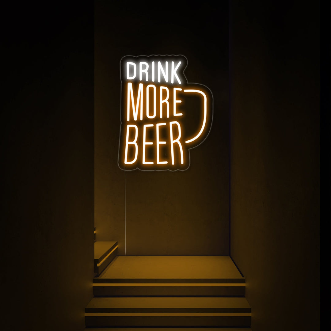 "Drink More Beer" Insegna al neon