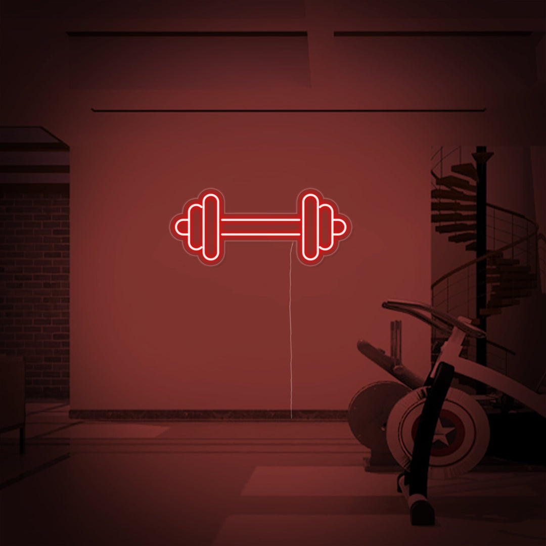 "Manubrio Bilanciere Palestra, Decorazioni Palestra, Decorazioni Fitness" Insegna al neon