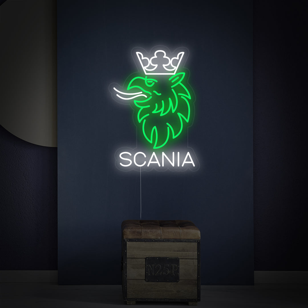 "Logo Auto Eagle Crown" Insegna al neon