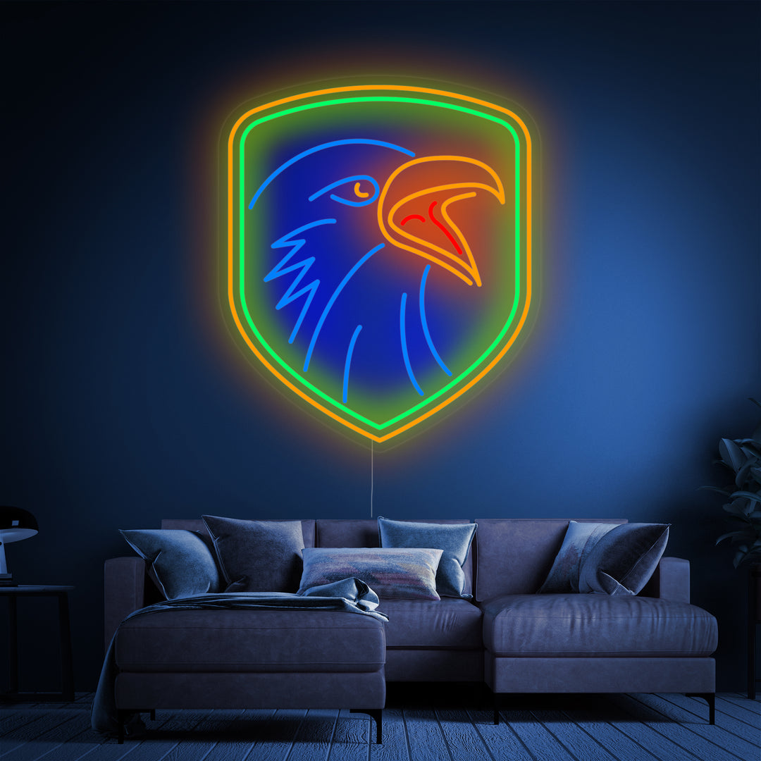 "Aquila Con Scudo" Insegna al neon