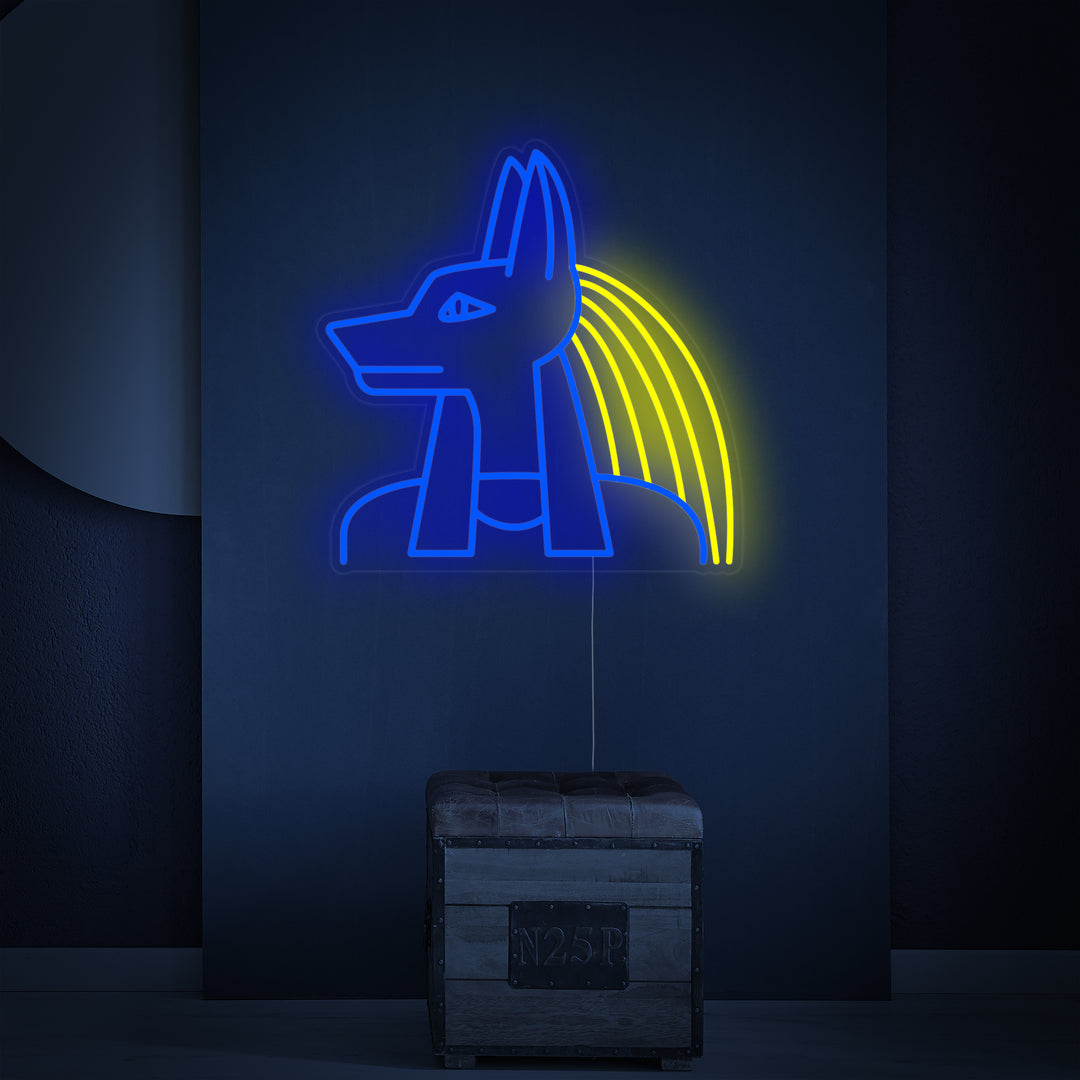 "Dio Egizio Anubis" Insegna al neon