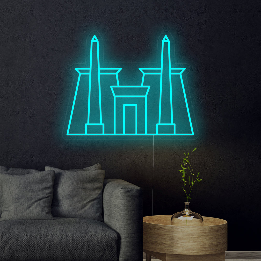 "Tempio Di Karnak In Egitto" Insegna al neon
