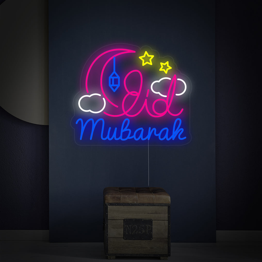"Eid Mubarak" Insegna al neon