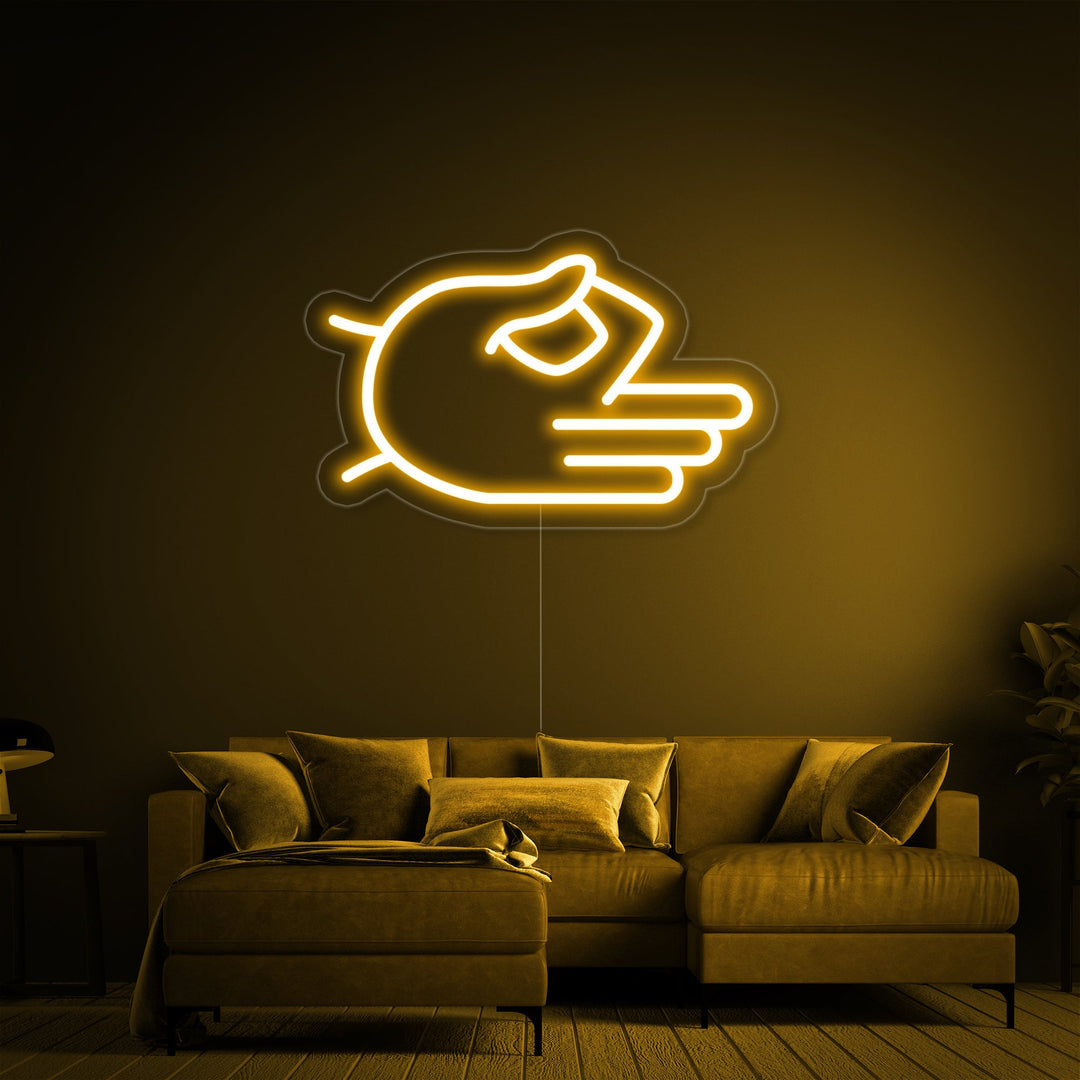 "Emoji Con Gesto Di Flick" Insegna al neon