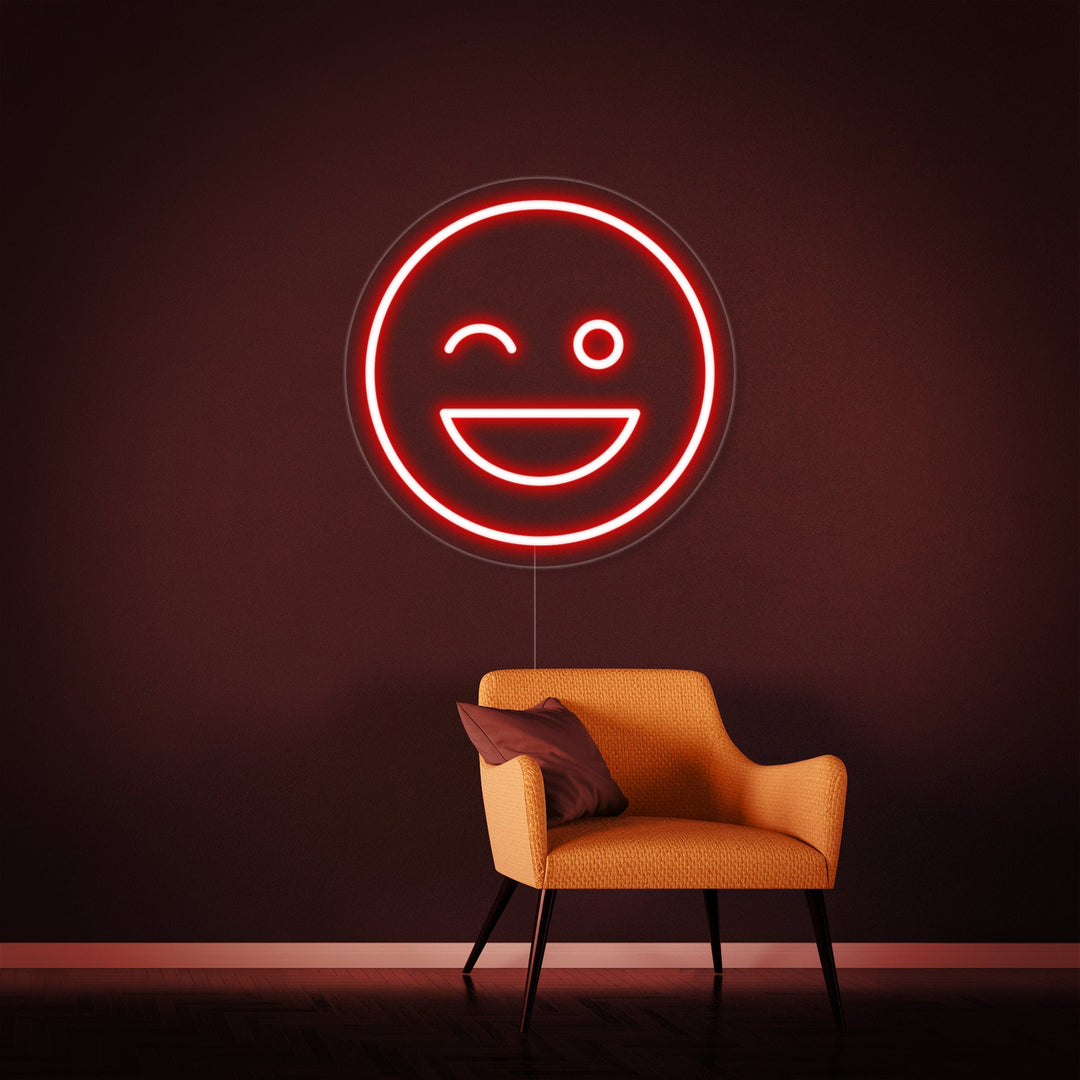 "Emoji Sorridente" Insegna al neon