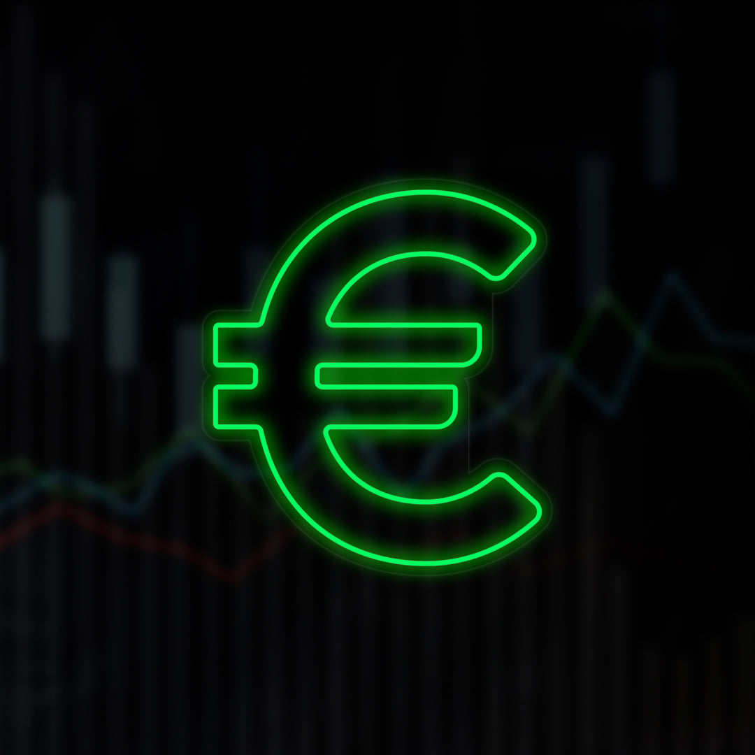 "Simbolo Dell'Euro" Insegna al neon