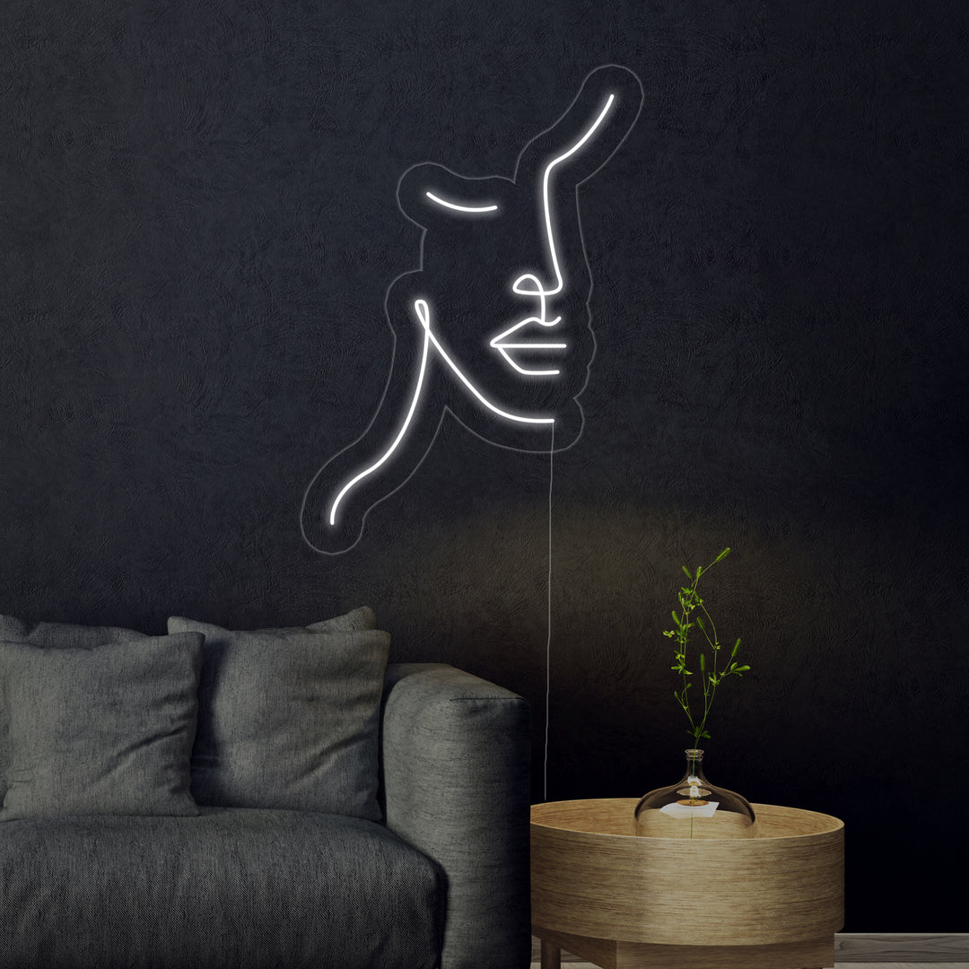 "Linea Viso Femminile" Insegna al neon