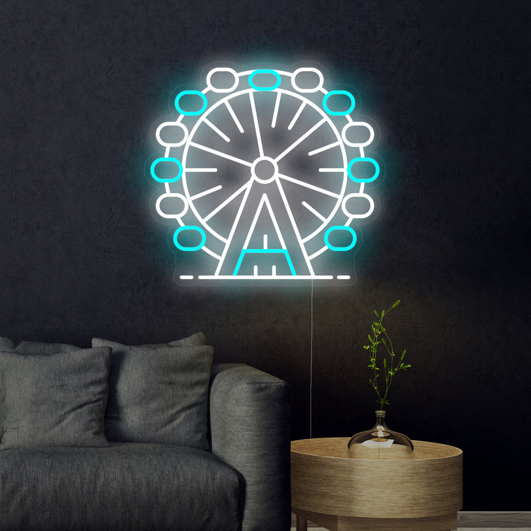 "Ruota Panoramica London Eye" Insegna al neon