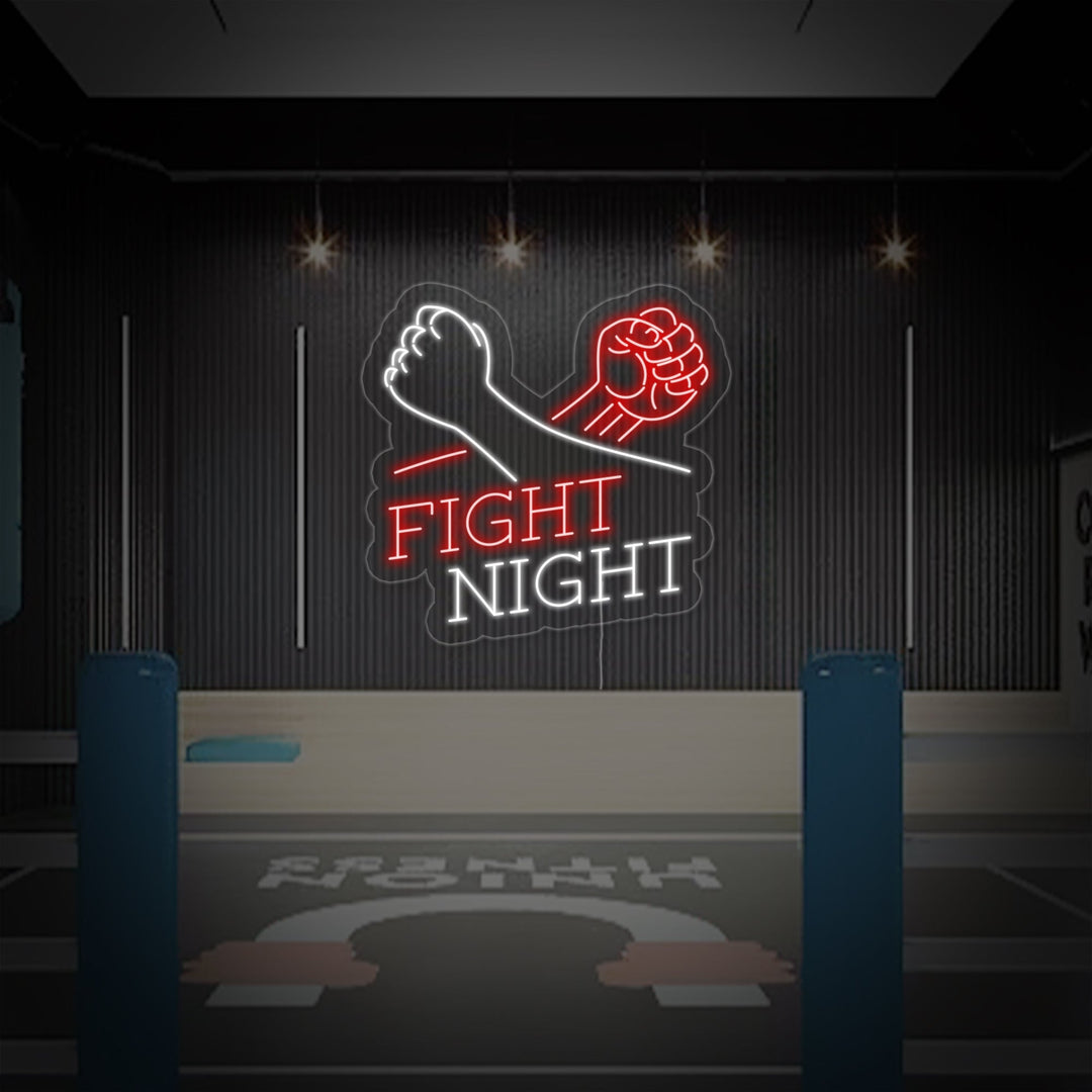 "Fight Night" Insegna al neon