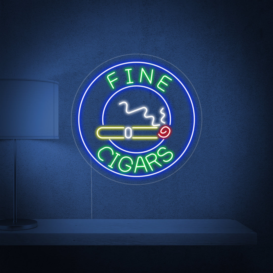 "Fine Cigars" Insegna al neon