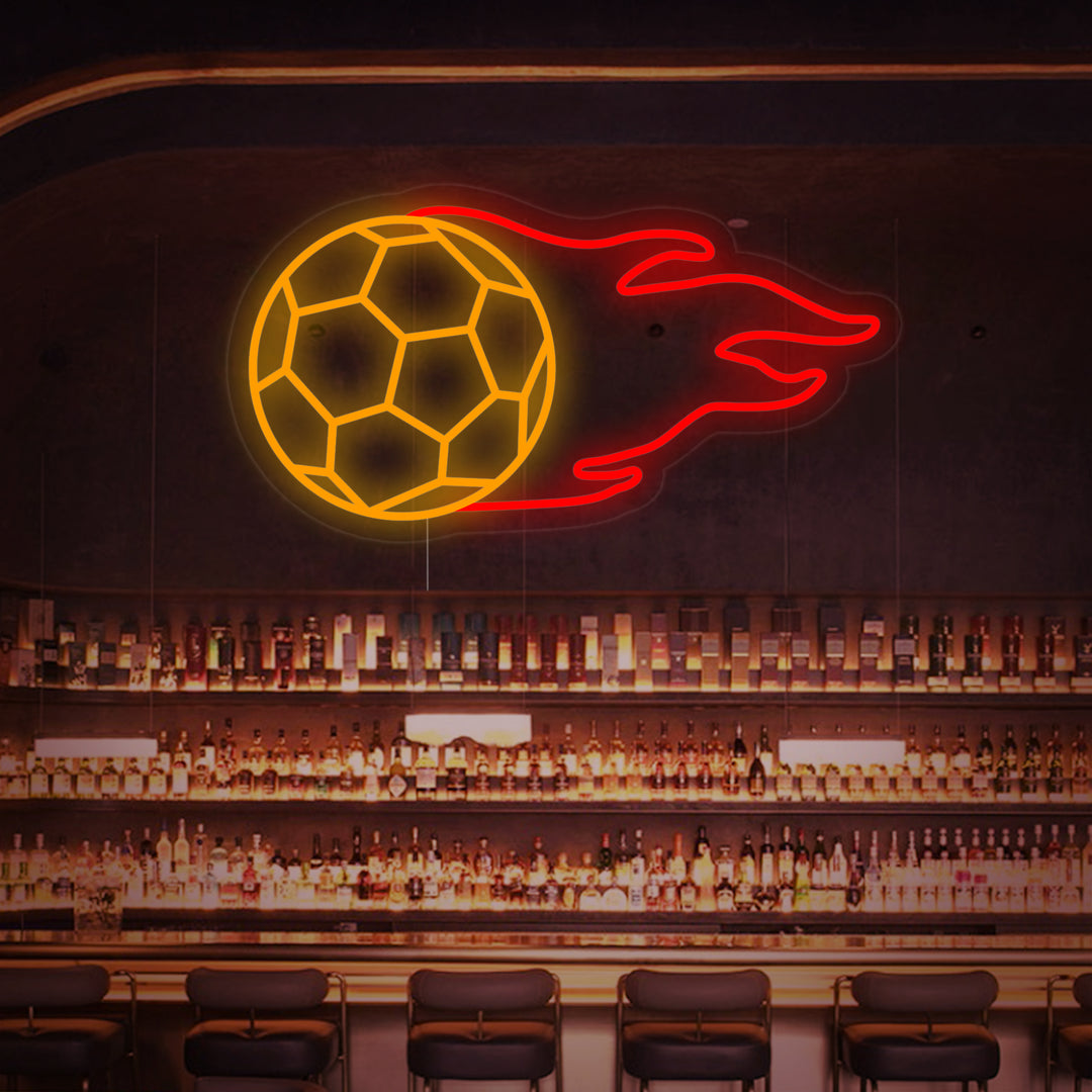 "Calcio Con Fiamma" Insegna al neon