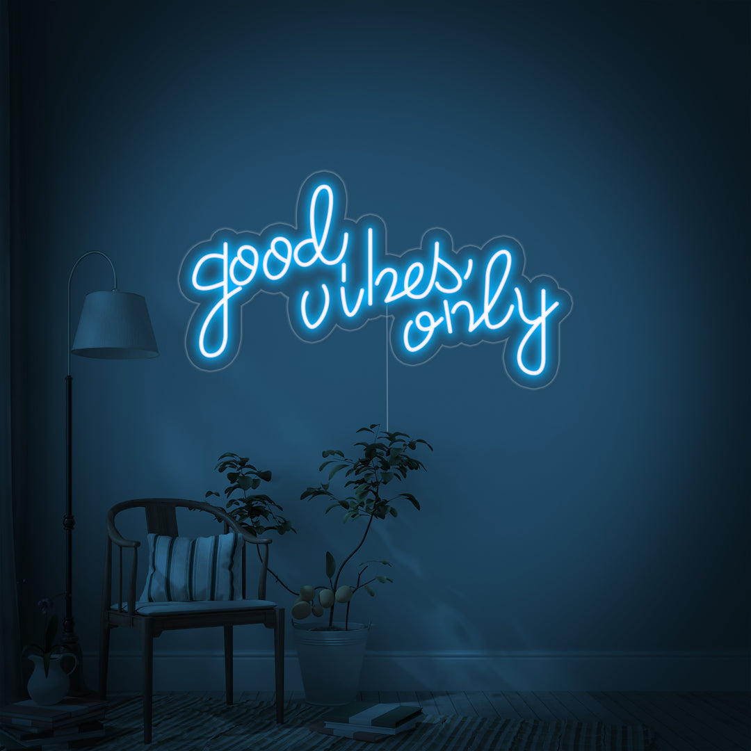 "GOOD VIBES ONLY" Insegna al neon