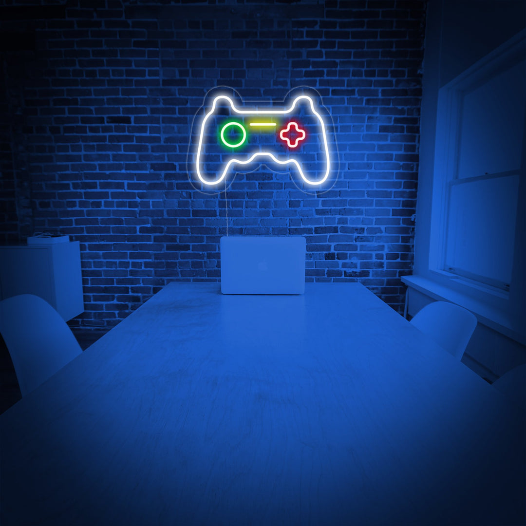 "Gamepad, Decorazioni Per Giocatori" Insegna al neon