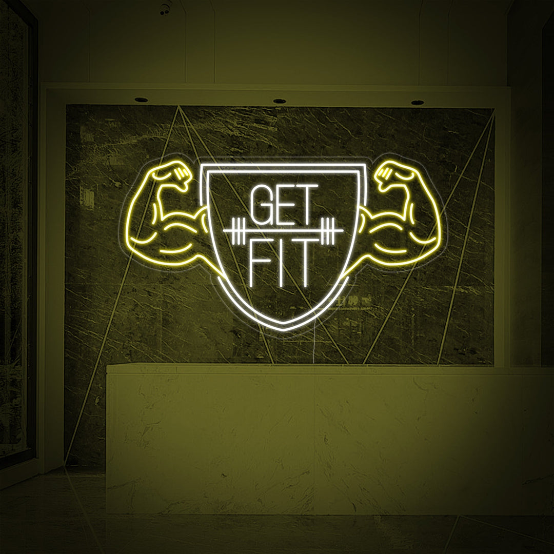 "Get Fit Palestra" Insegna al neon