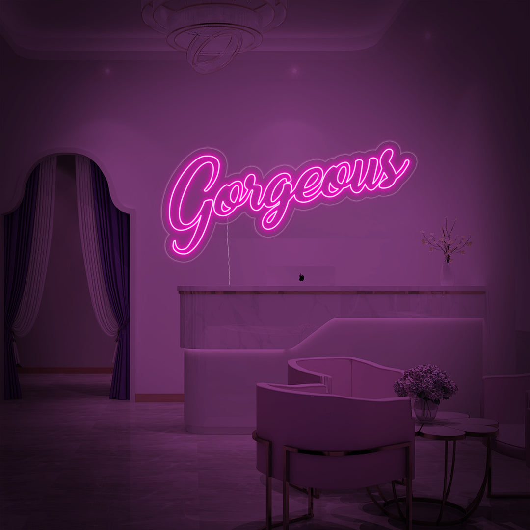 "Gorgeous" Insegna al neon