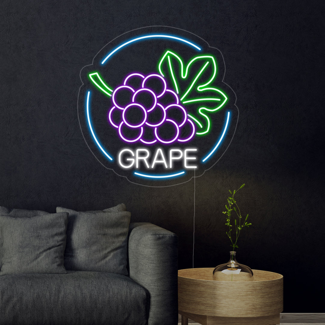 "Grape, Uva" Insegna al neon