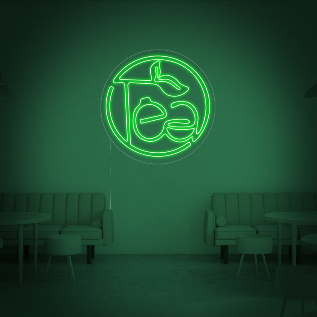 "Tè verde, Tea" Insegna al neon