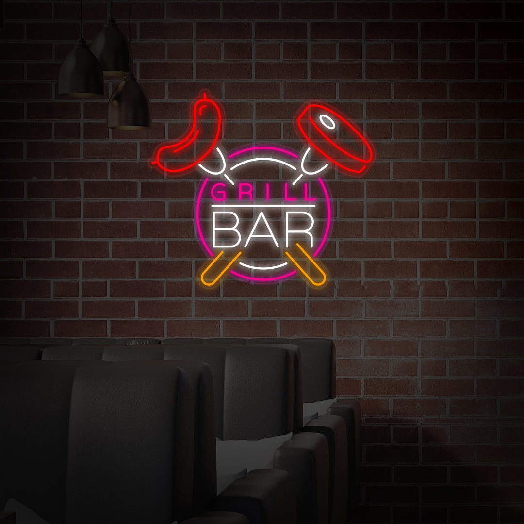"Grill Bar" Insegna al neon