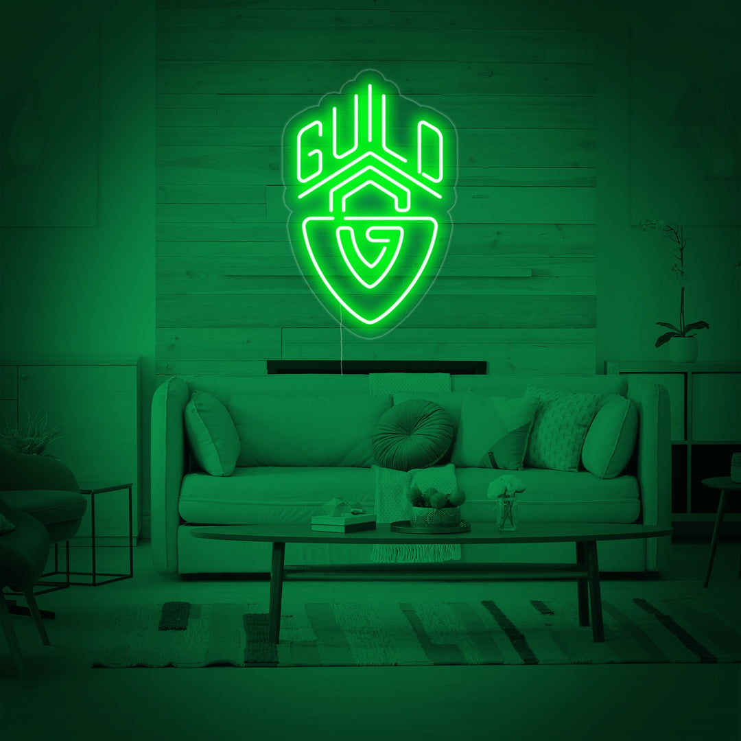 "Guild, chitarre" Insegna al neon