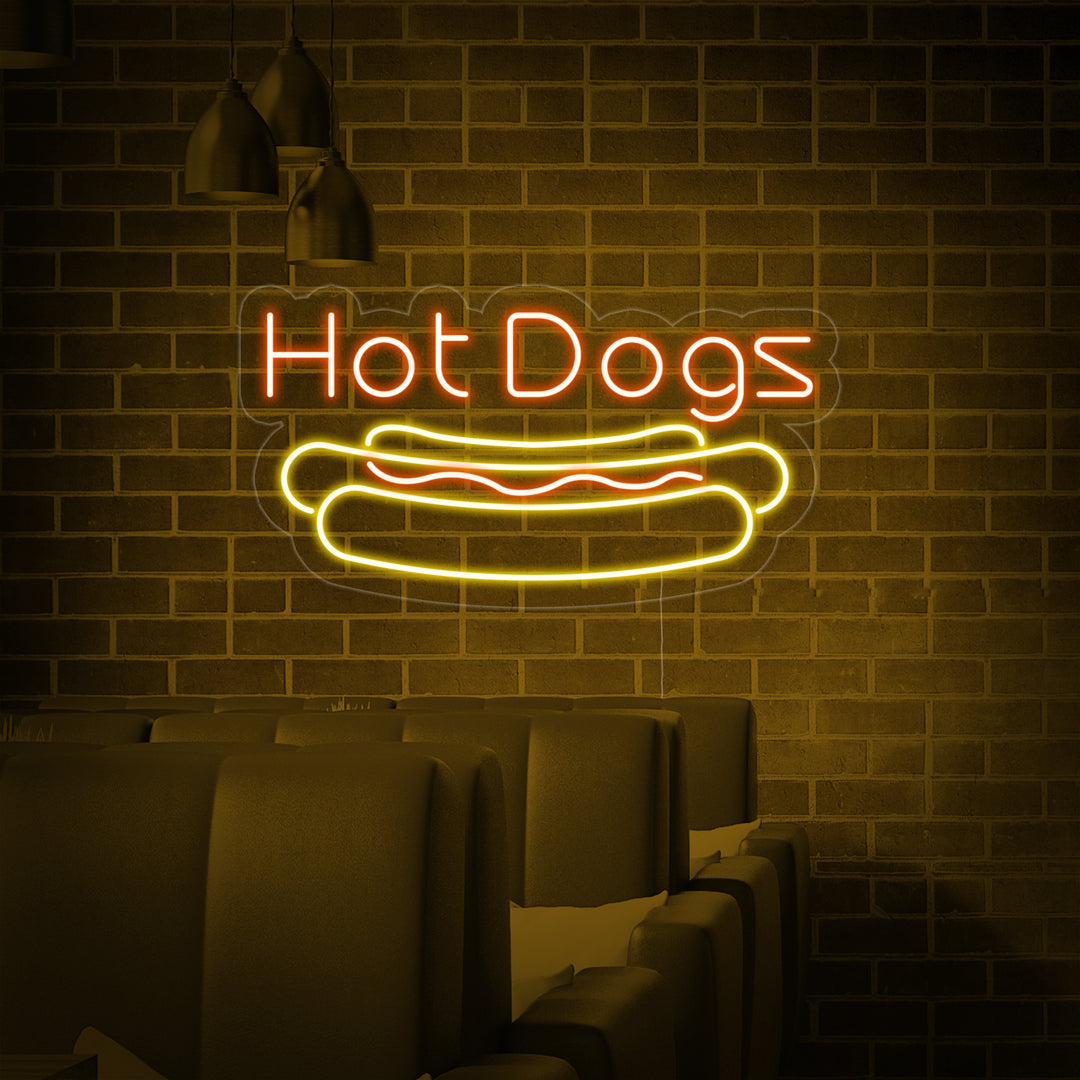 "Hot Dogs" Insegna al neon