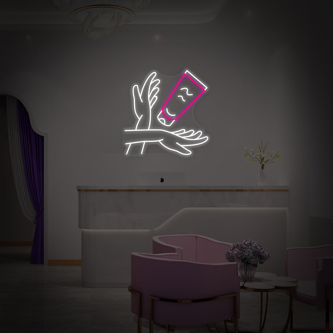 "Cura Delle Mani" Insegna al neon