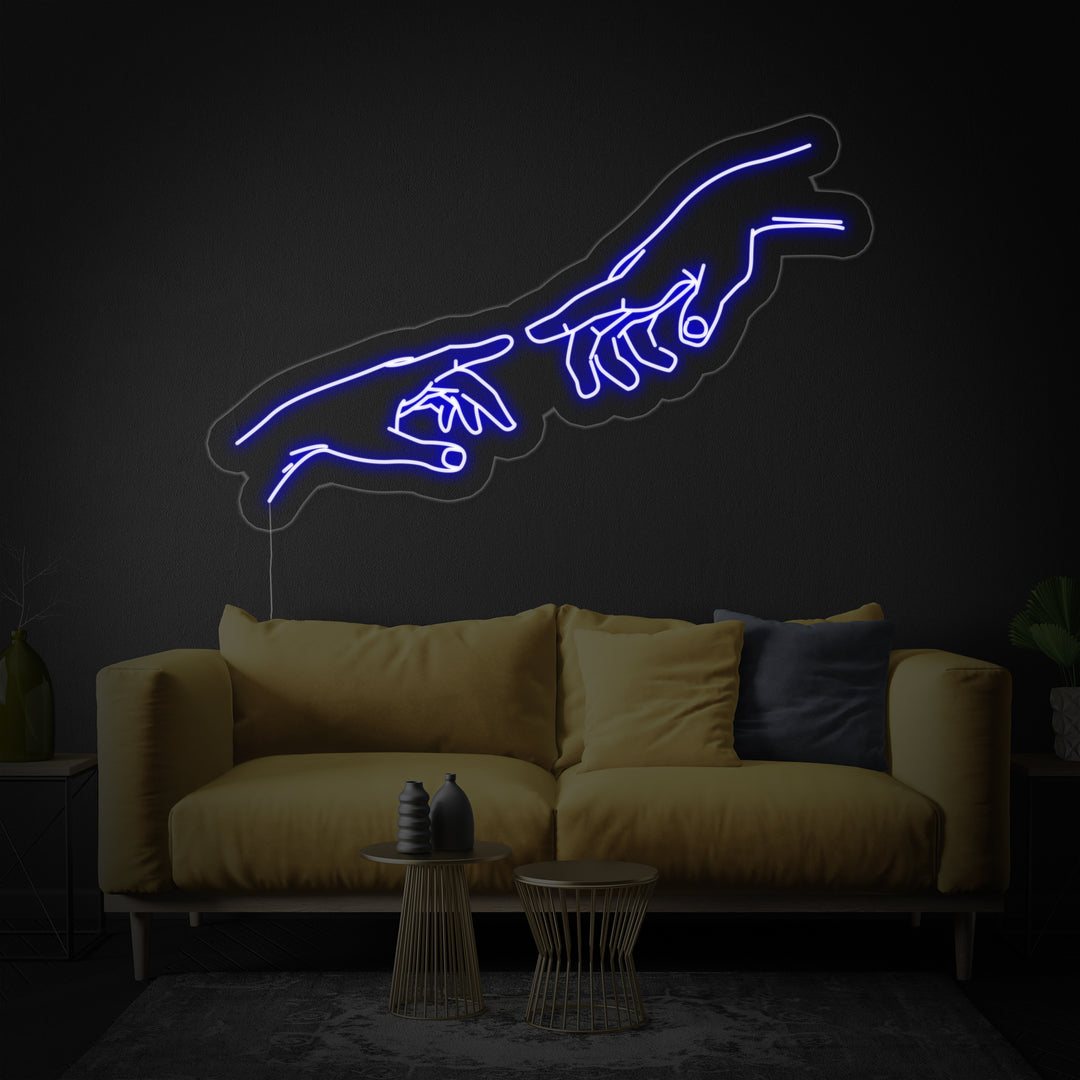 "Mano Di Dio" Insegna al neon